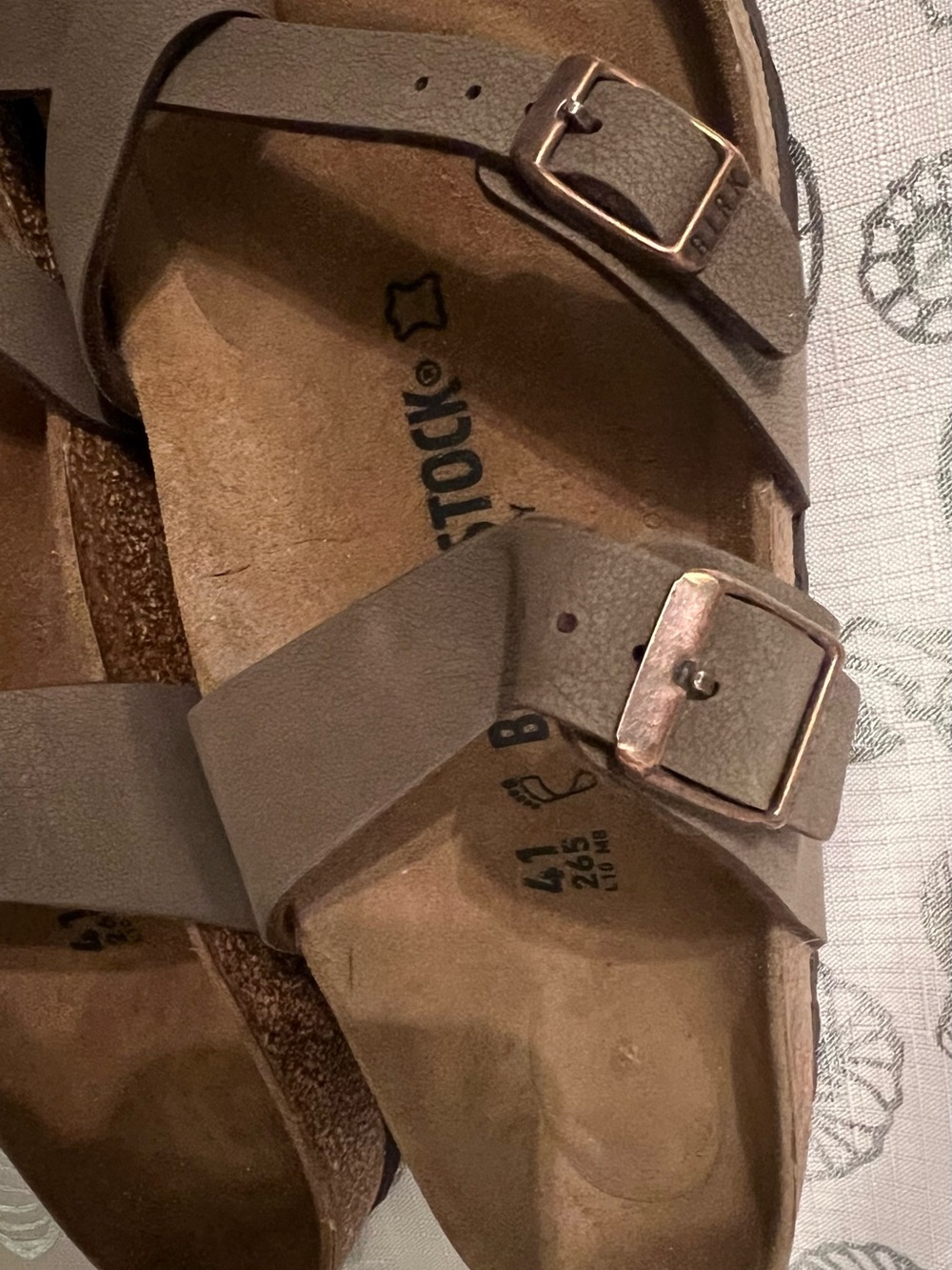 Birkenstock Mayari Mocca Classic Birkibuc Cork Two-Strap Sandals Women’s 10 - Picture 6 of 7